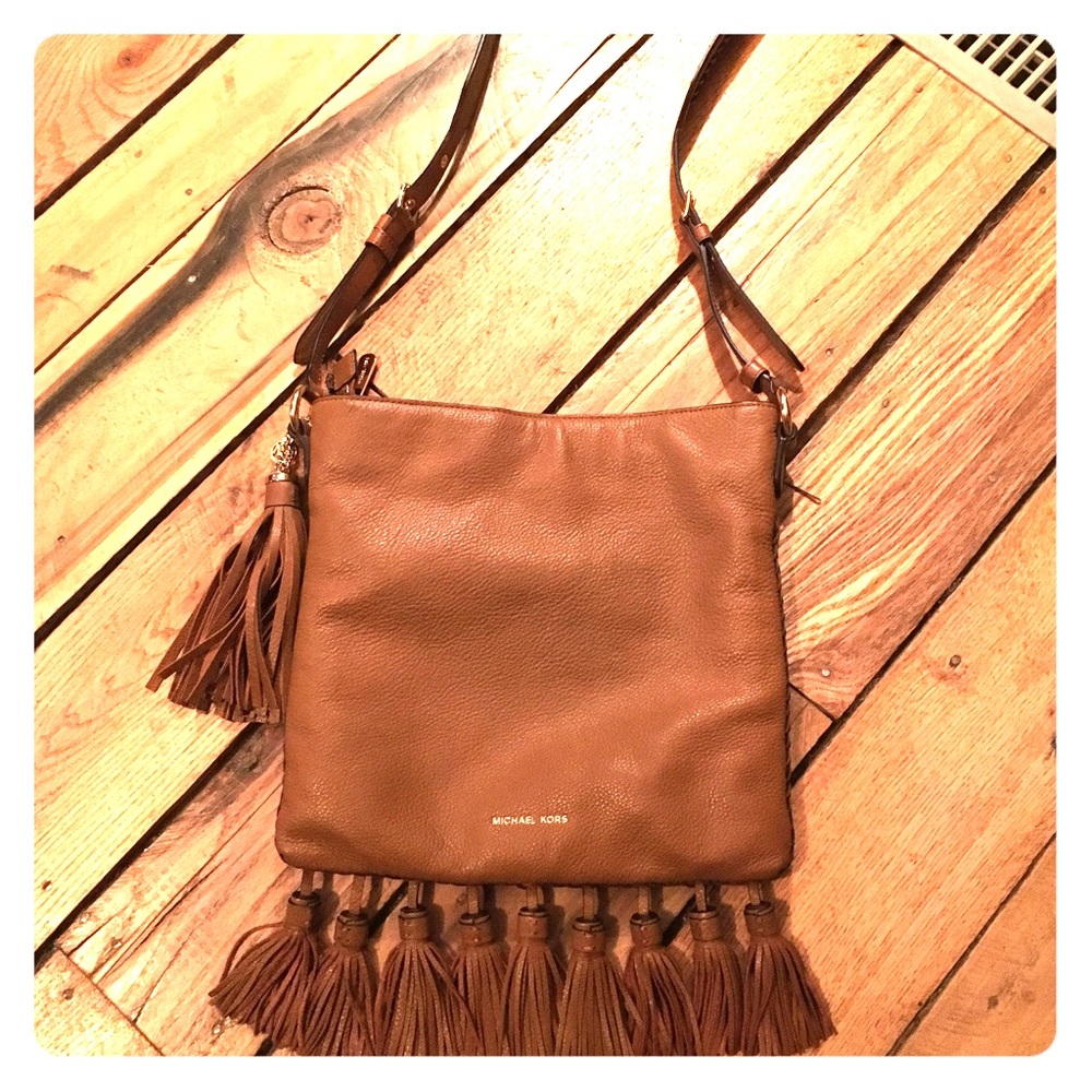 Michael Kors brown leather crossbody